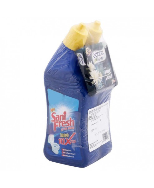 Sanifresh Ultra Shine Toilet Cleaner 500 ml (Pack of 2) (Free Odonil 50 gm)